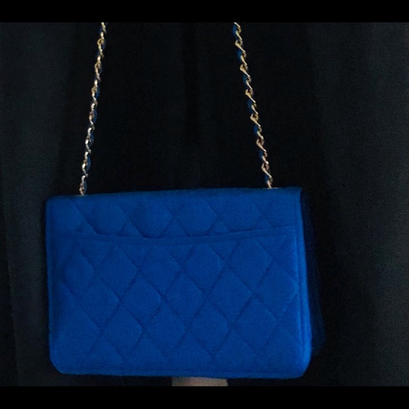 New Khanitha Blue Quilted Thai Silk Pocketbook Purse made in Thailand - Picture 3 of 16